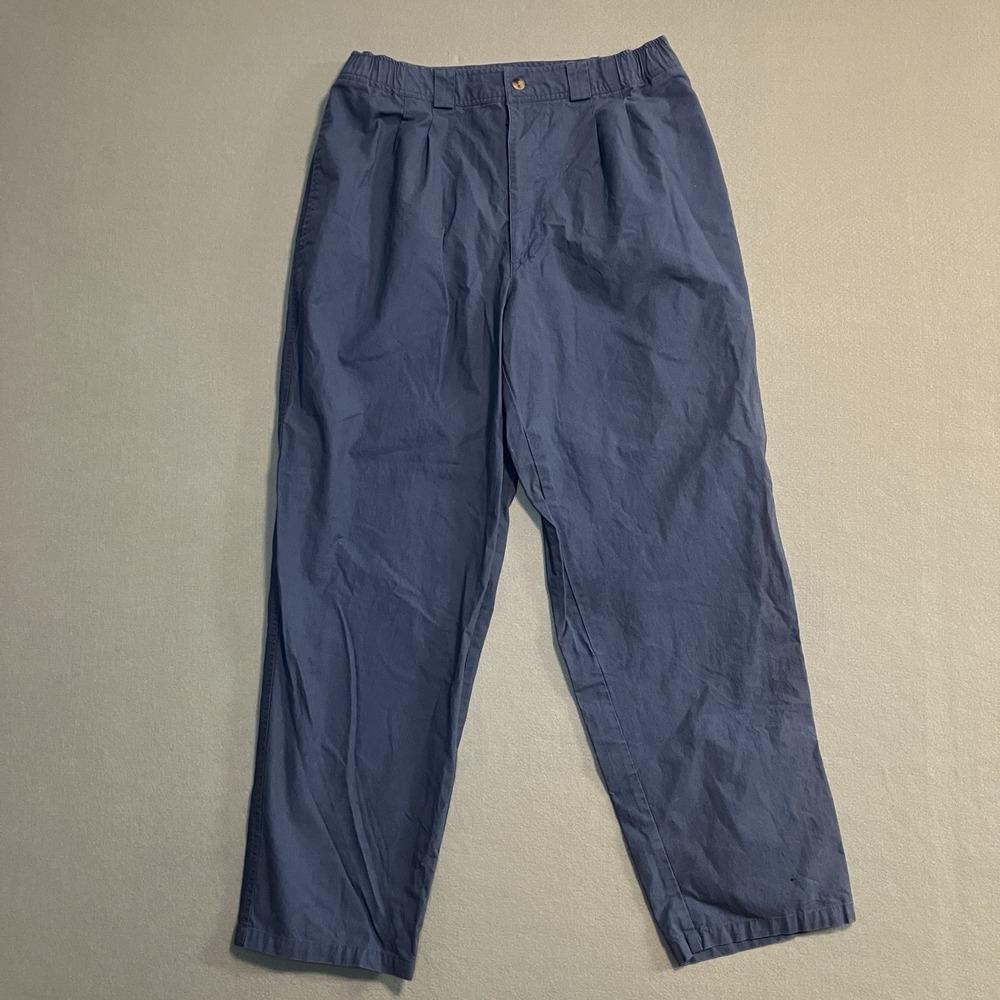 VTG Bugle Boy Pleated Trousers Blue Baggy Dad Pants 90s Y2K 32x27 Indie Sleaze